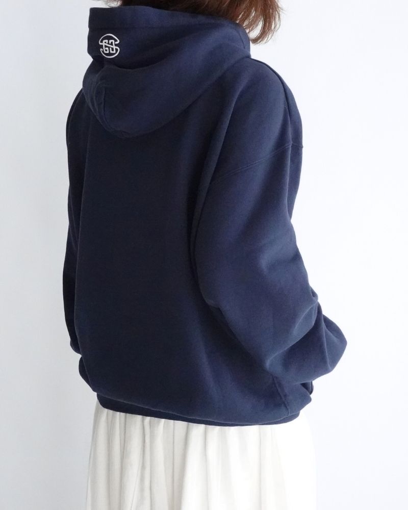 French Terry GRVYCLRS Applique Hoodie (MENS) in Navy