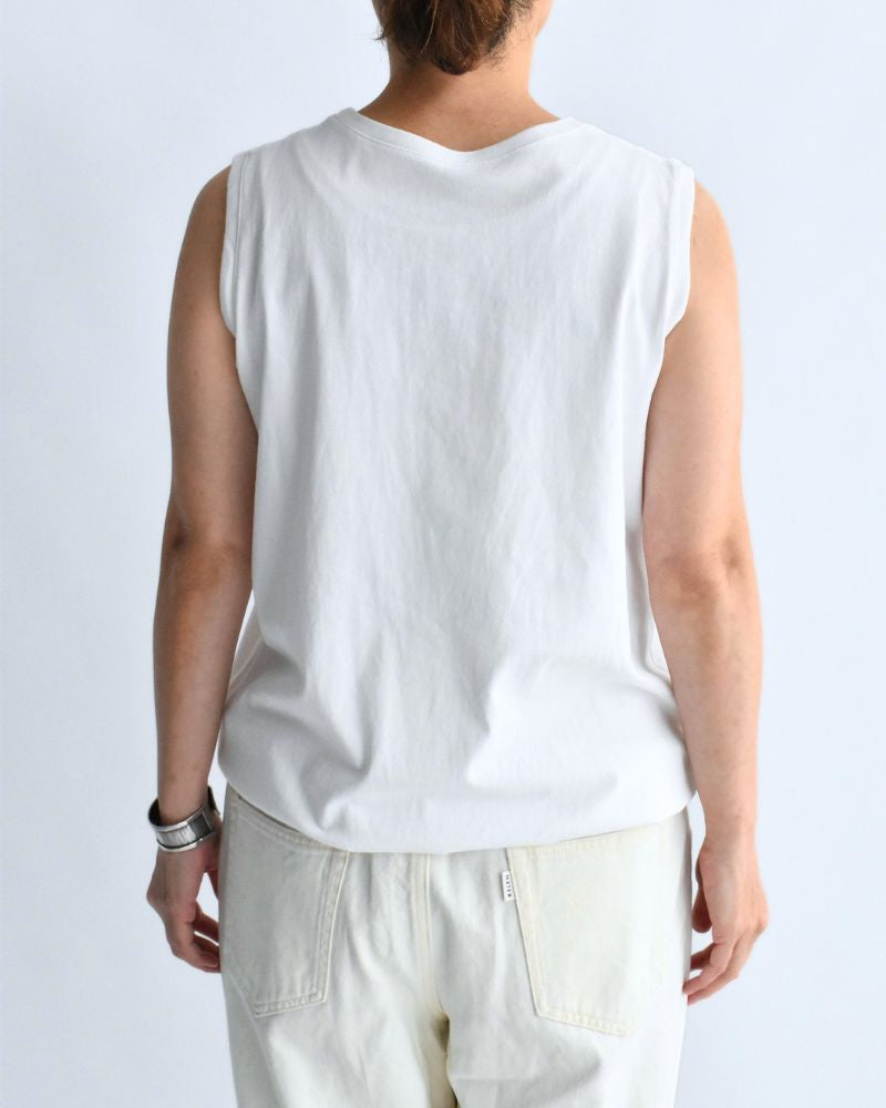 Sleeveless Drawstring T-shirt White