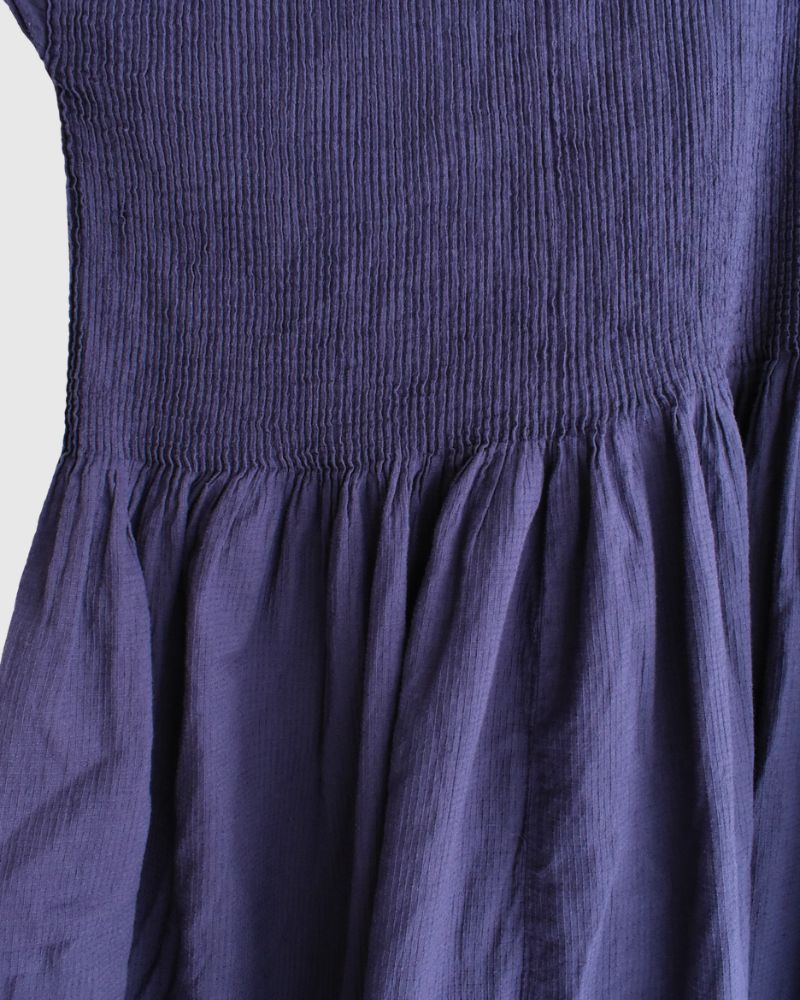 MINI PINTUCK PULLOVER DRESS in Purple