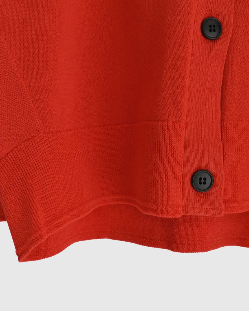 COVE V-Neck Short Cardigan in Orange