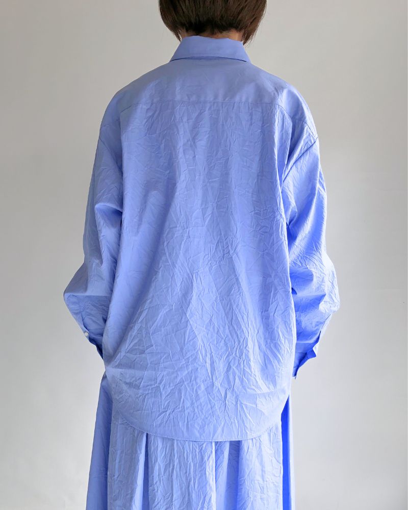 CLEA-CC 2-Way Regular Collar Shirt in Sax