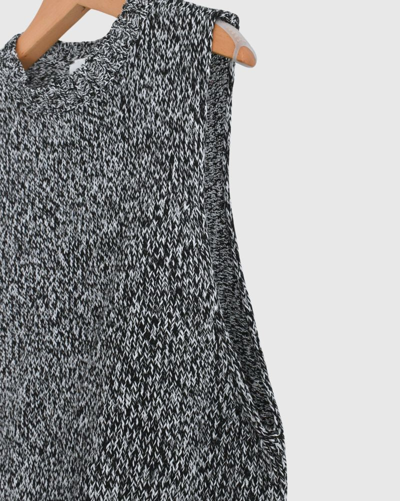 Low Gauge Gima Knit Vest in Mix