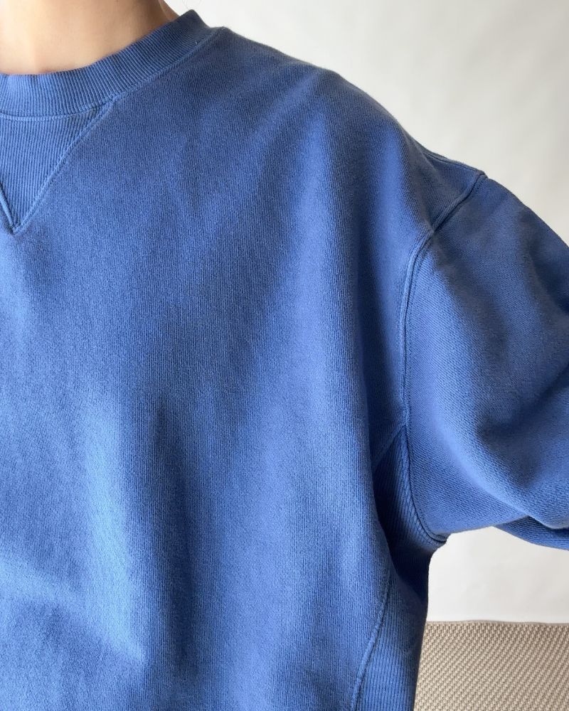 FRENCH TERRY PIGMENT PULLOVER in Blue