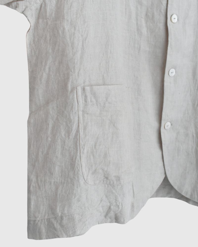 Handwoven 60x60 Linen Jacket in LightGray