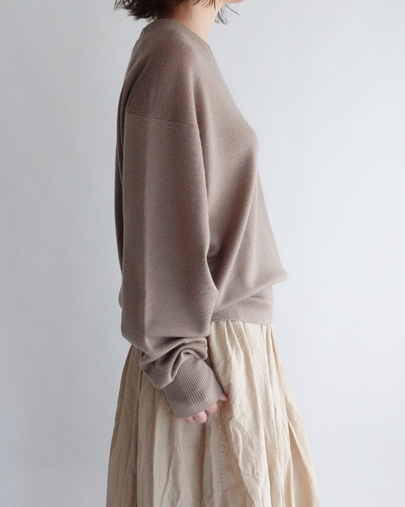 Deep V-Neck Sweater in Mocha