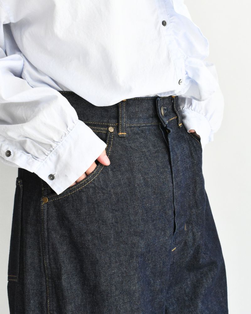 13oz Uneven Yarn Buggy Denim Pants in OneWash