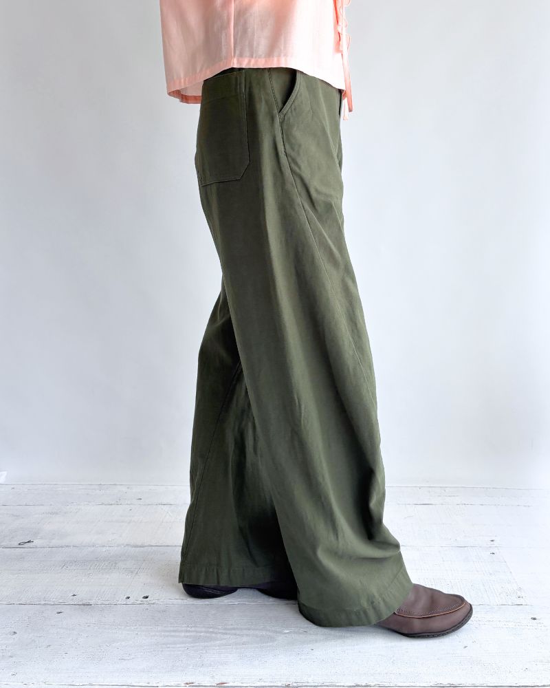 Twisted Fatigue Trousers in Olive