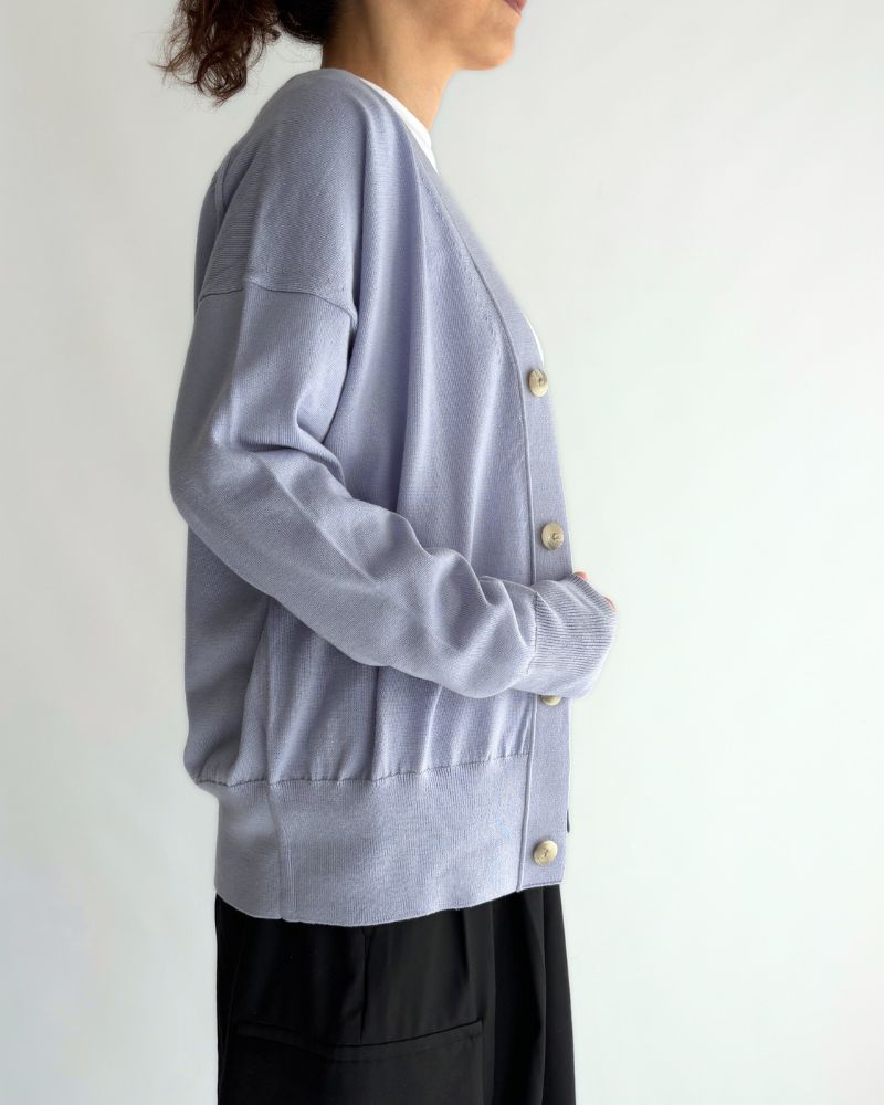 Merino Daddy Cardigan in Lavender