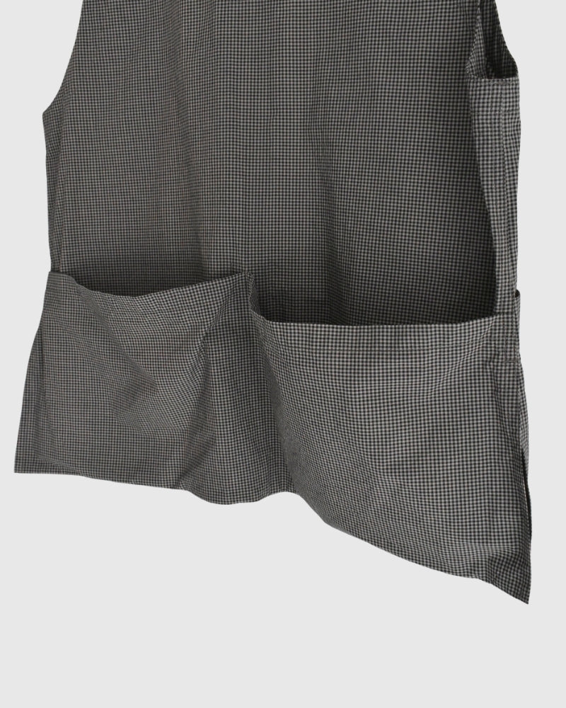 Work Pullover Vest in BrownGingham