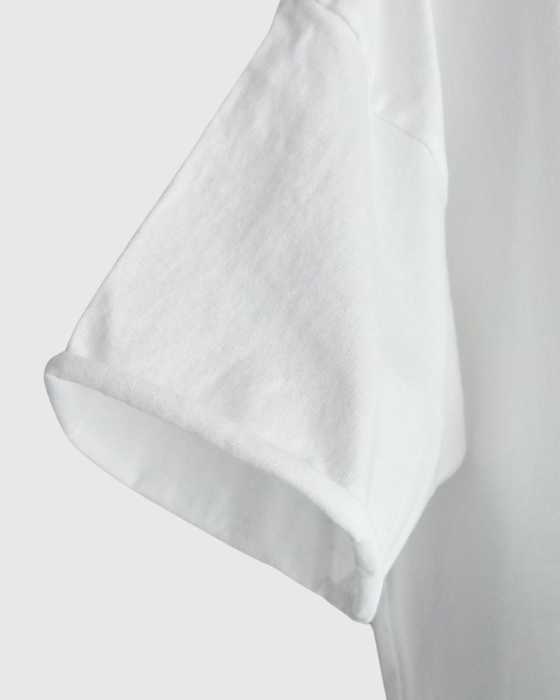 Cutoff Drawstring Tee in White