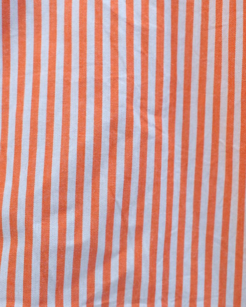 POPLIN STRIPE EASY PANTS in OrangeStripe