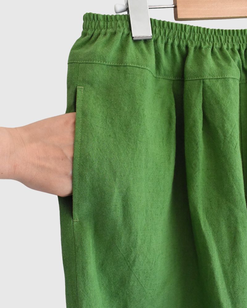 Egg Pants (LINEN/RAMIE) in Green