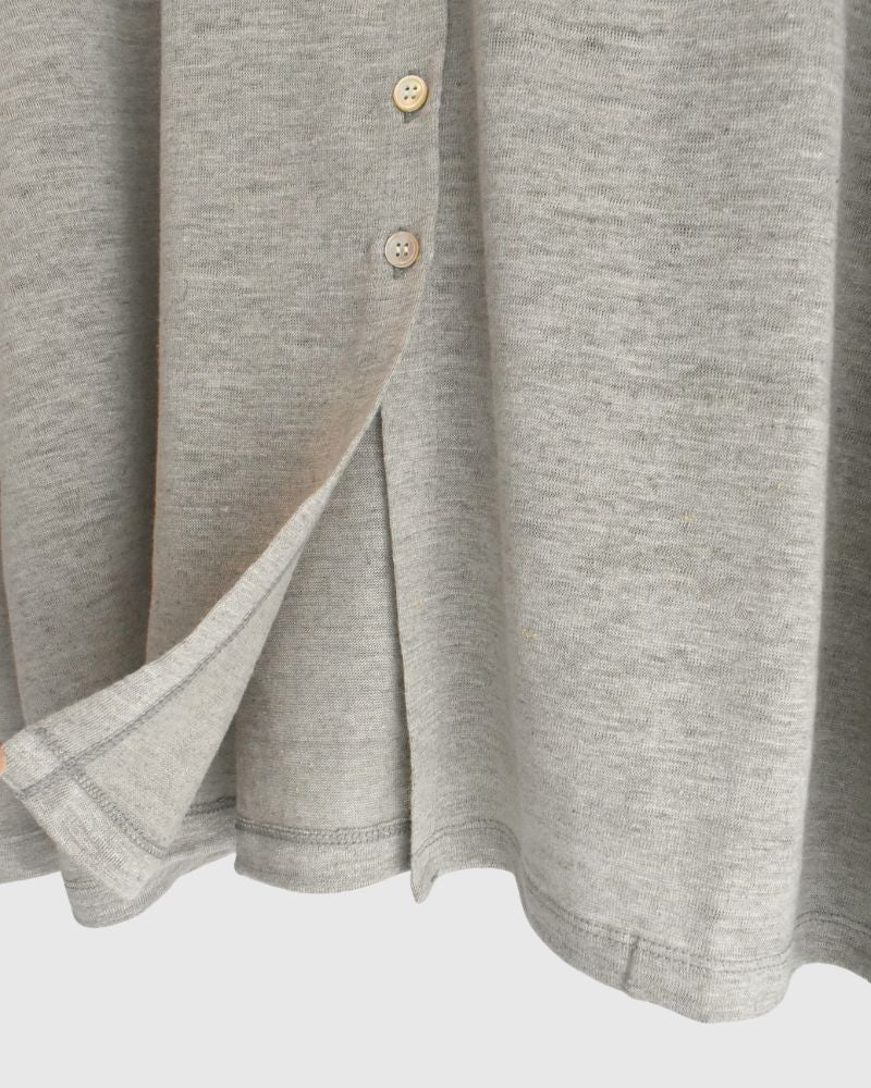 Linen Hooded Cardigan in Natural