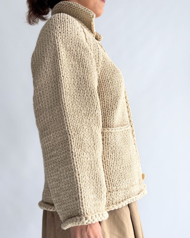 Knit jacket in Ivory