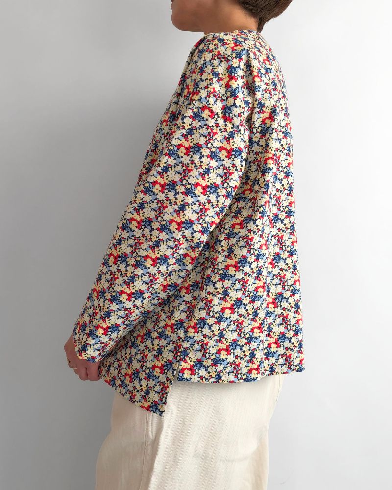 Boat neck blouse (LIBERTY)  in Red
