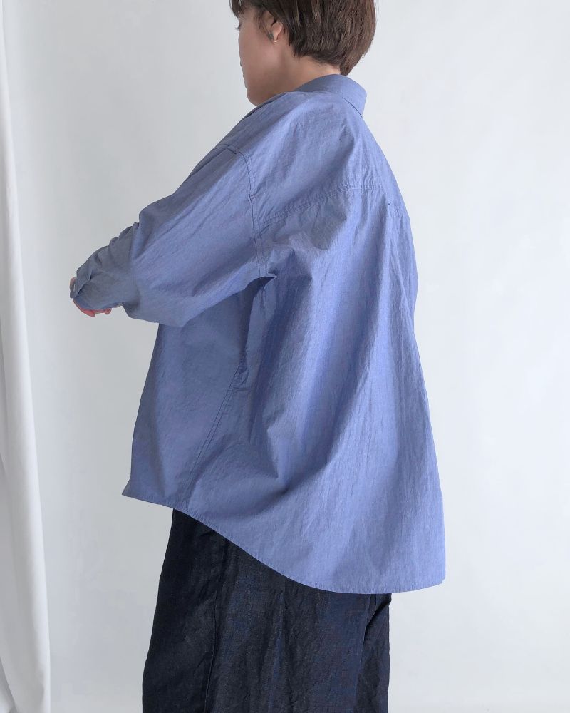 Regular Collar Big Shirt in Navy