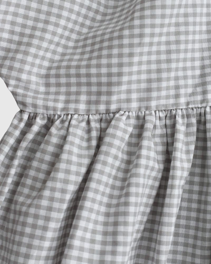 Ruffle Dress in GrayGingham