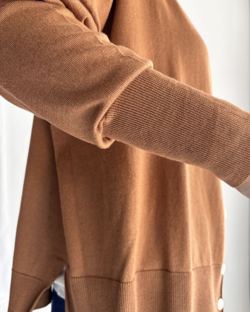 5COLOR 2WAY Cardigan in Camel