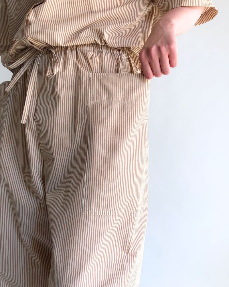 BITTERSWEET-W Easy Pants in BeigeStripe