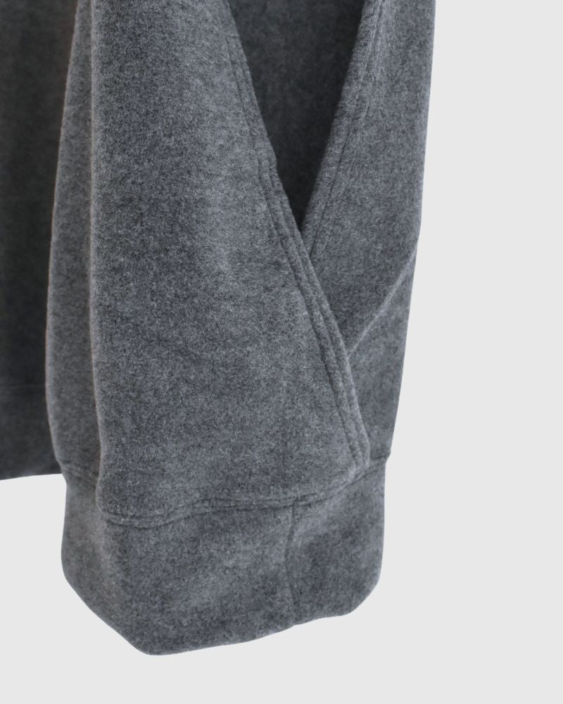 Utility Fleece Wide Vest in Gray