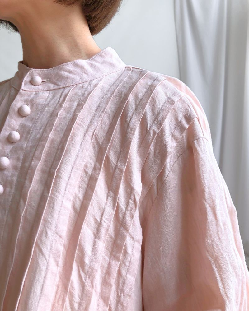 French Linen Shirt in Pink