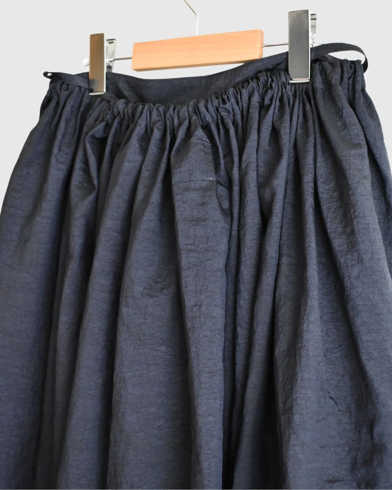 Vintage Cloth Shoulder Strap Skirt in Navy