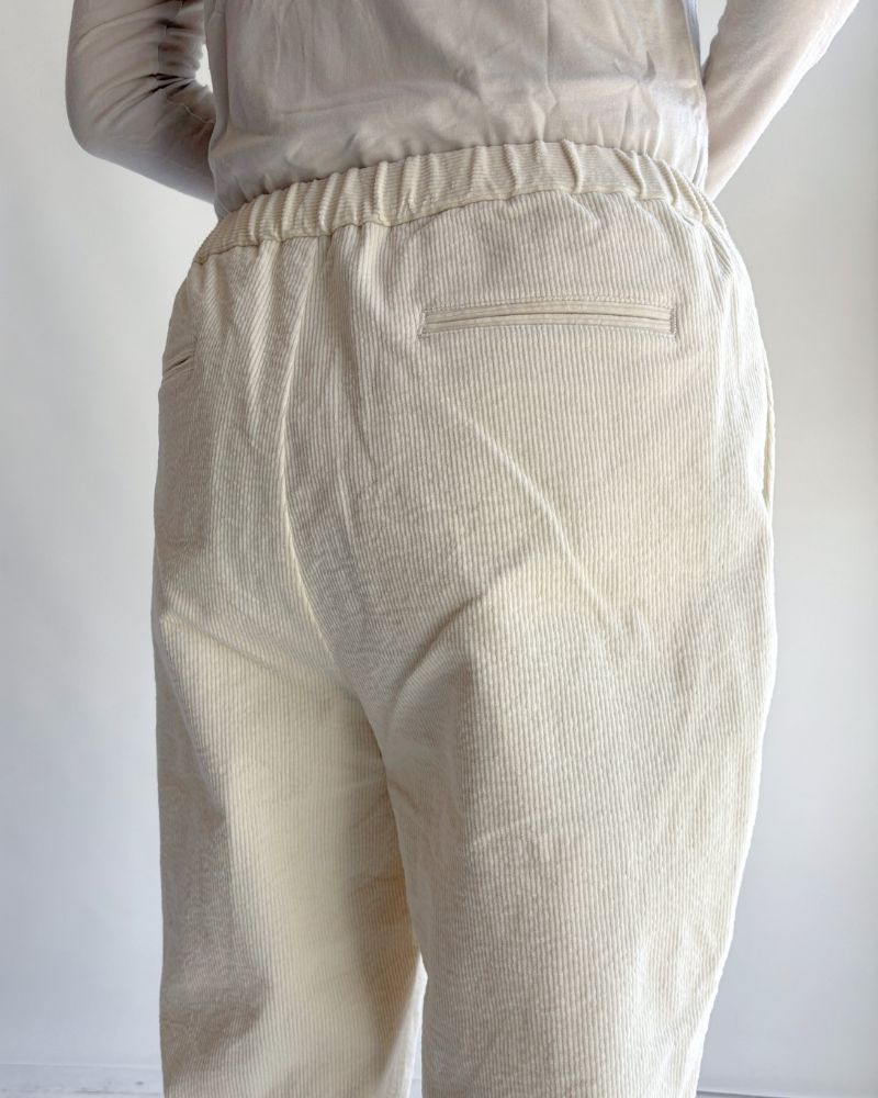 11WALE CORDUROY EASY TAPERED PANTS in OffWhite