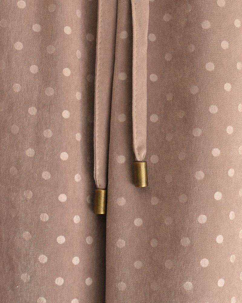 Embossed dot pants 'SONK' in Beige