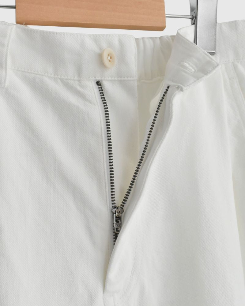 Cocoon Tapered Pants (DENIM) in White