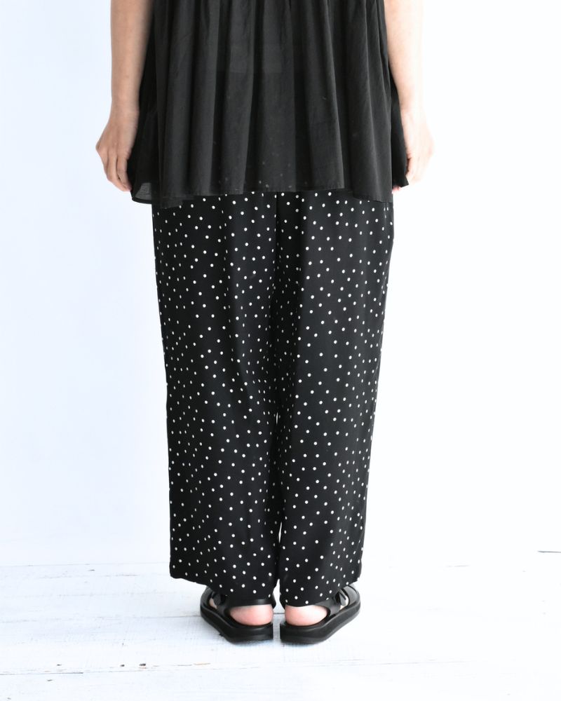 Ipeker Print Easy Pants in BlackDot
