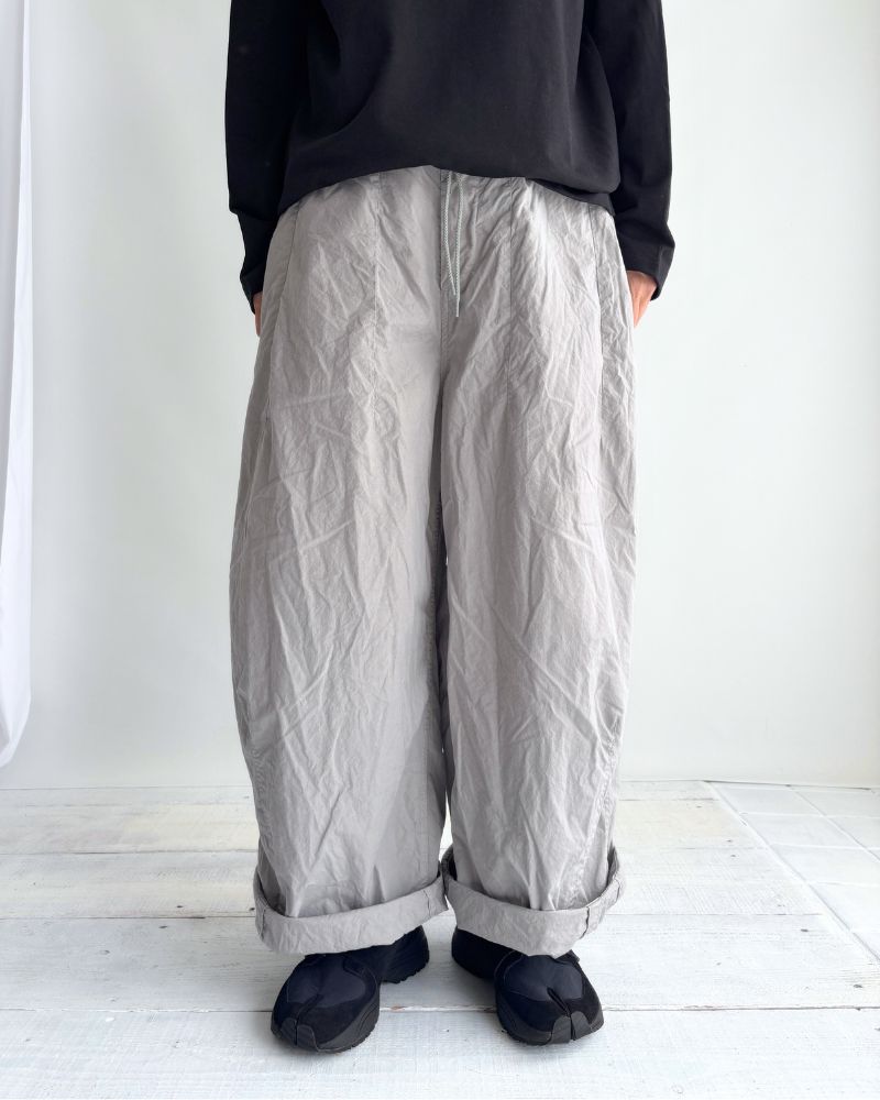 Cotton Silk Pants in Gray