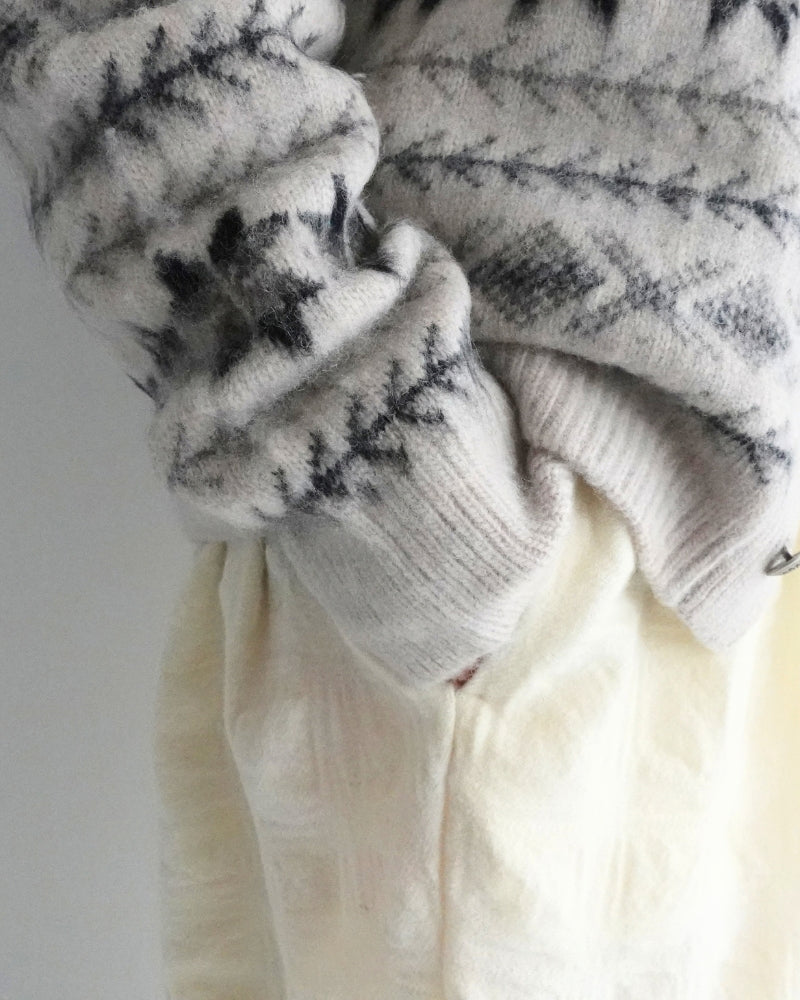 Nordic Knit Cardigan in Ivory