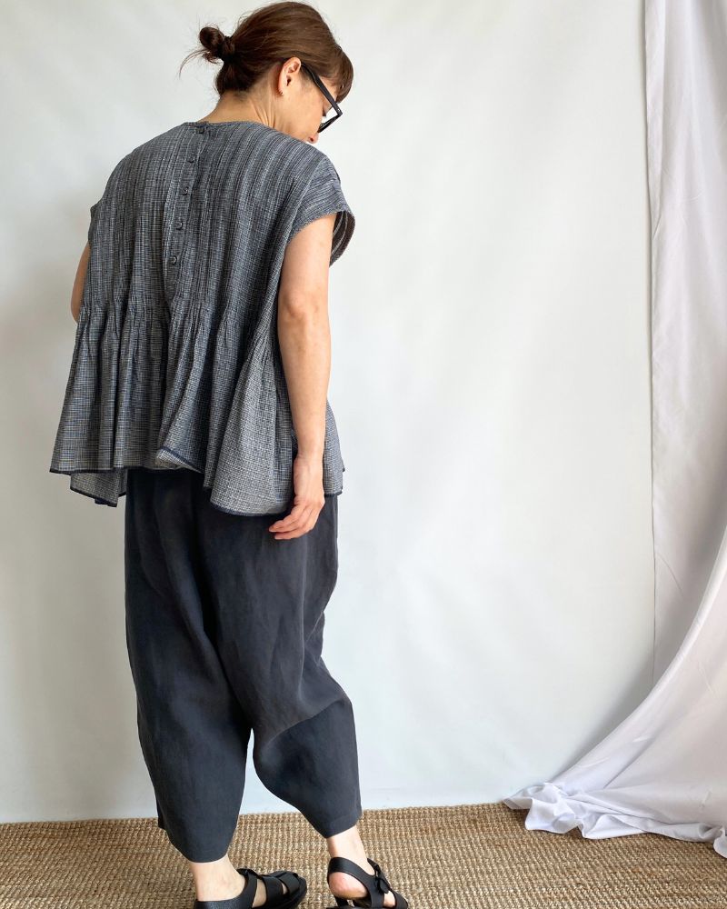 Egg Pants (LINEN) in Sumi