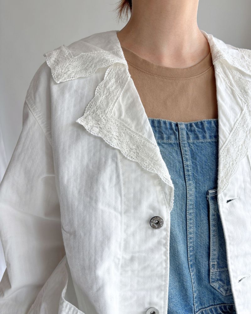 ARMY Herringbone Jacket in White