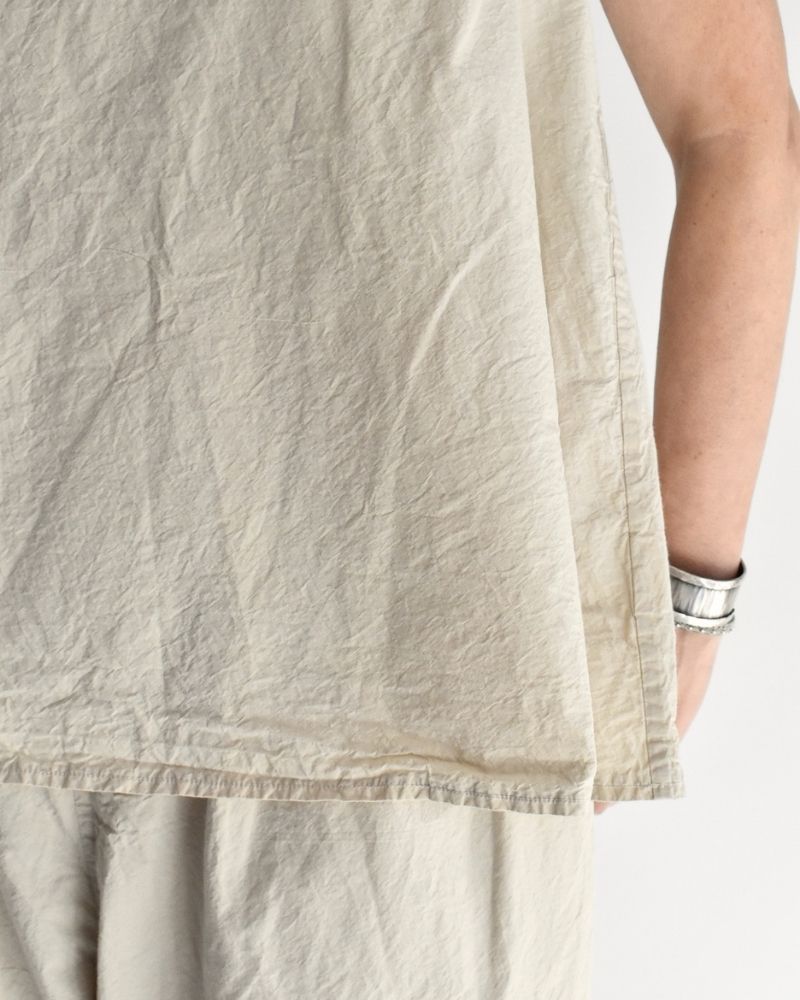Shrink Sleeveless Top in Beige