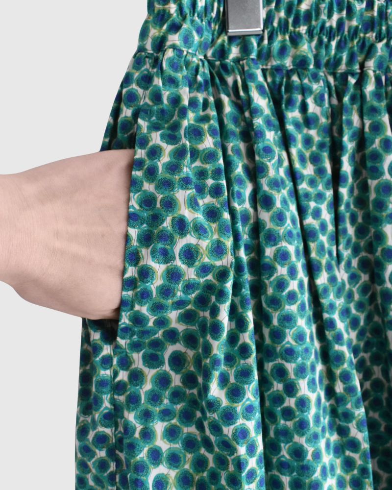 LIBERTY Print Skirt in GreenFlower