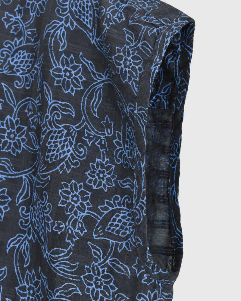FRENCH/SL FRILL COLLAR SHIRTS in Navy/Blue