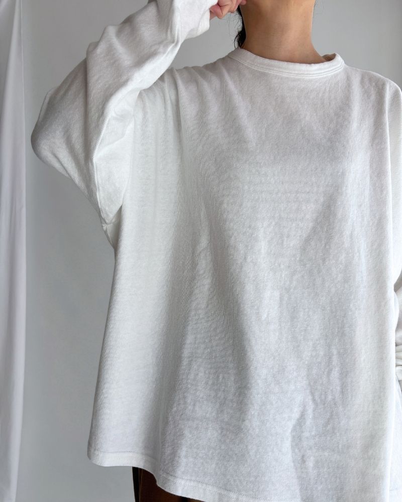 Jersey loose pullover in White