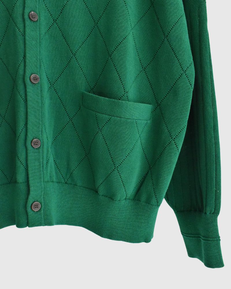 Openwork knit cardigan 'EMILY' in Green