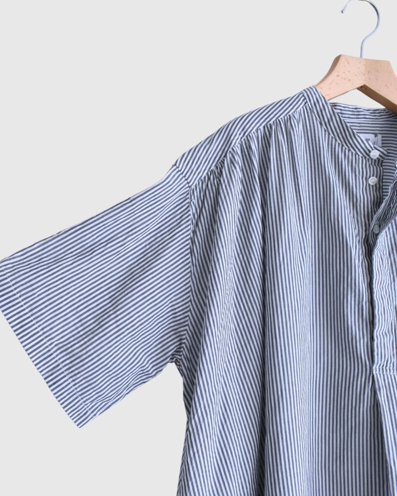 Striped Gathered Shirt in Stripe A