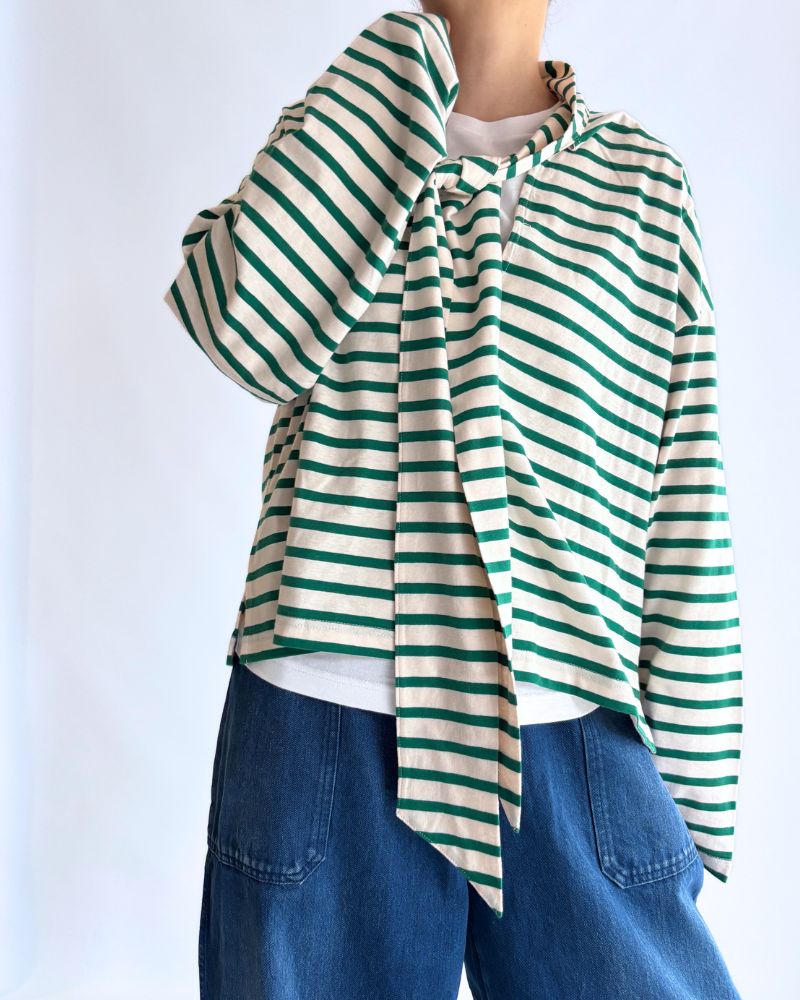 Taco Cotton Border Tie Royal in Pink/Green