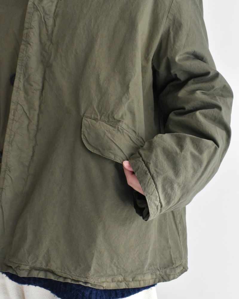 Garment Dye Short Coat in Khaki