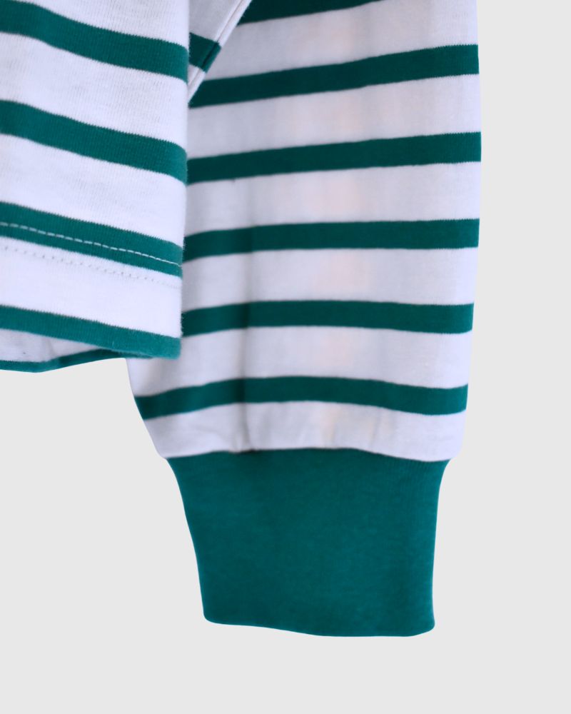 Taco Cotton Striped Long Sleeve T-Shirt Royal in Pink/Green