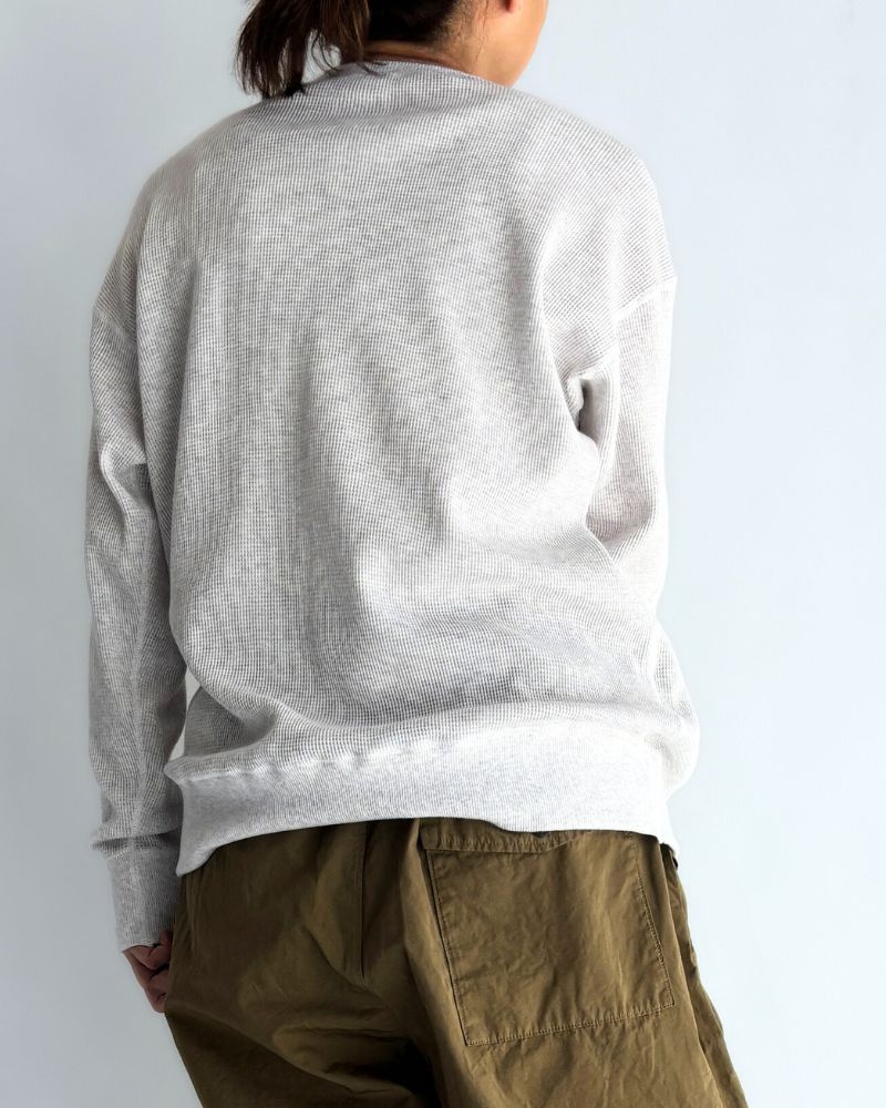 Waffle Long Sleeve Tee in OatmealGray