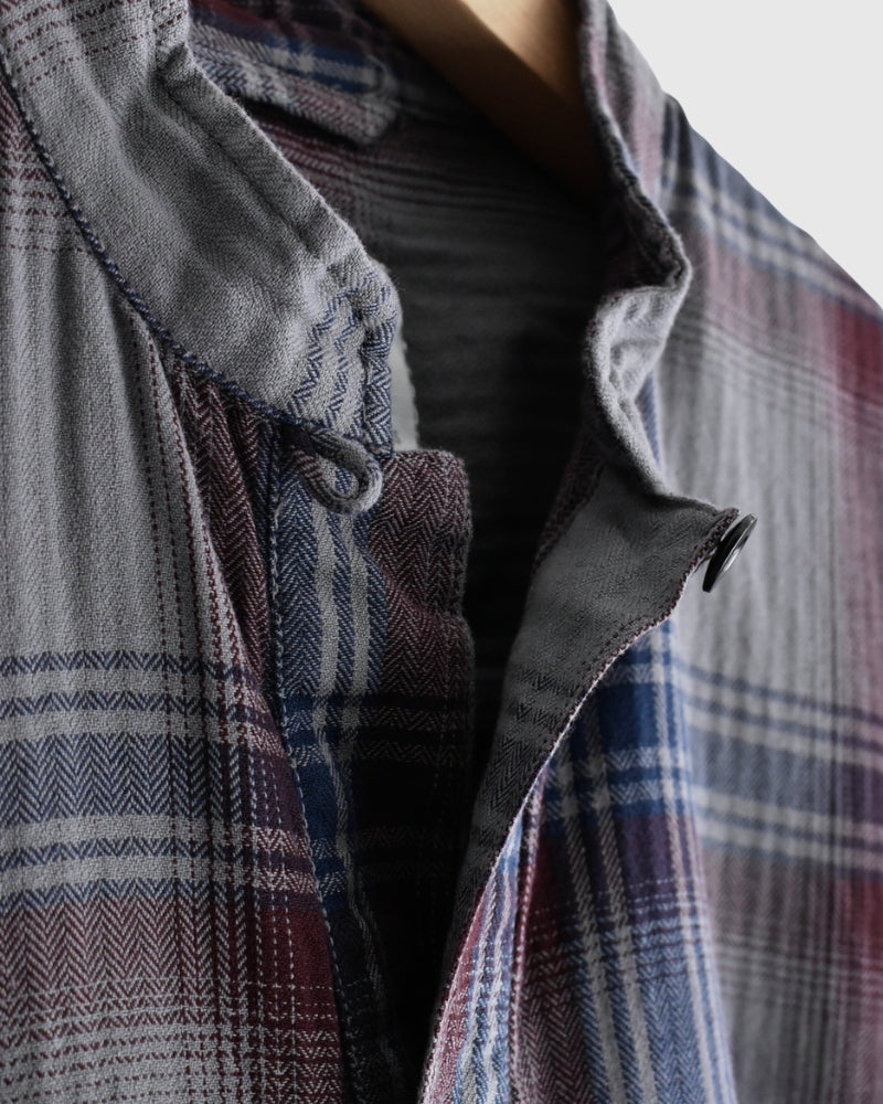 Stand Collar Shirt in Blue