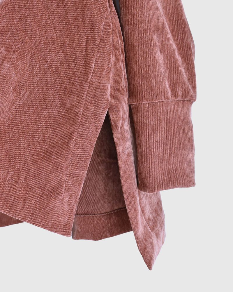 High-neck flared design top 'BONI' in Teracotta