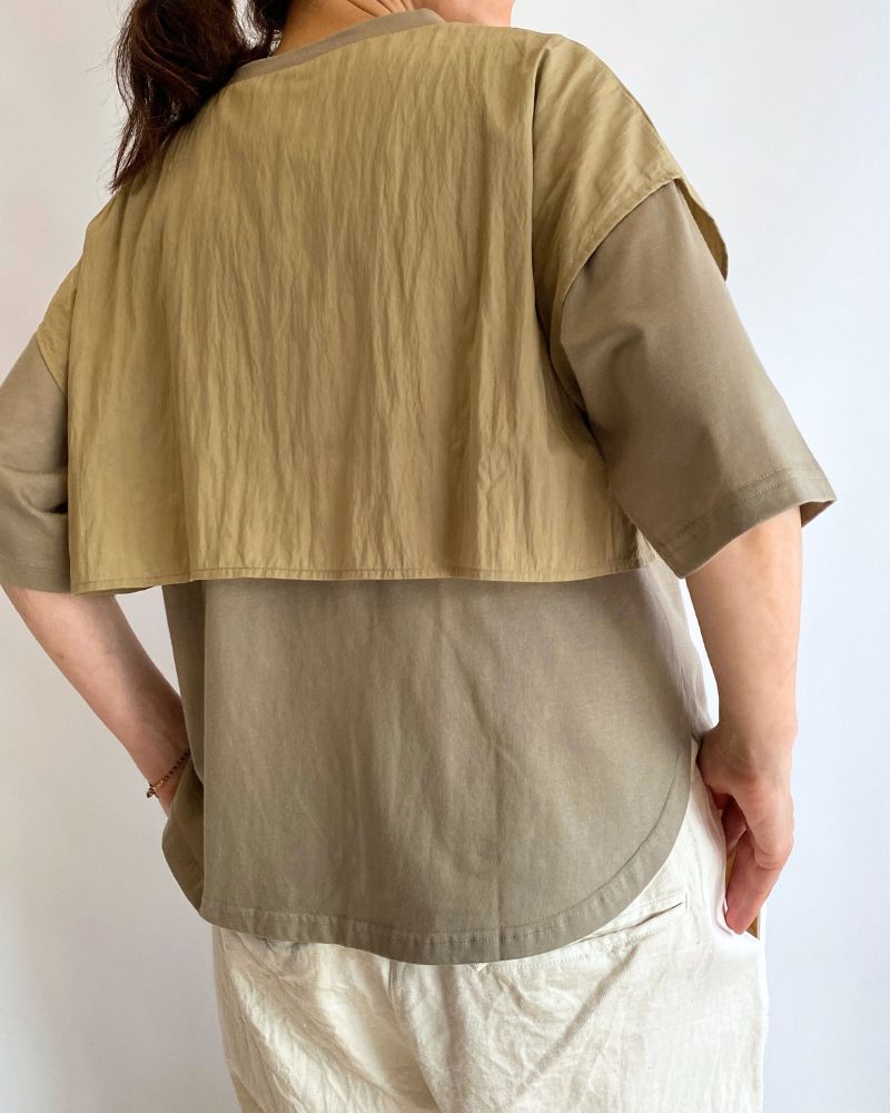 LAYERED TOPS 'HABOI' in KhakiBeige