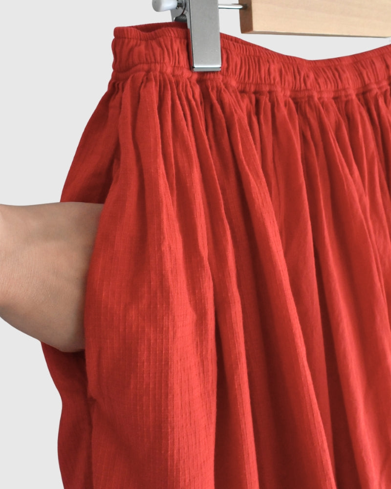 Rajasthan Gathered Skirt in Red