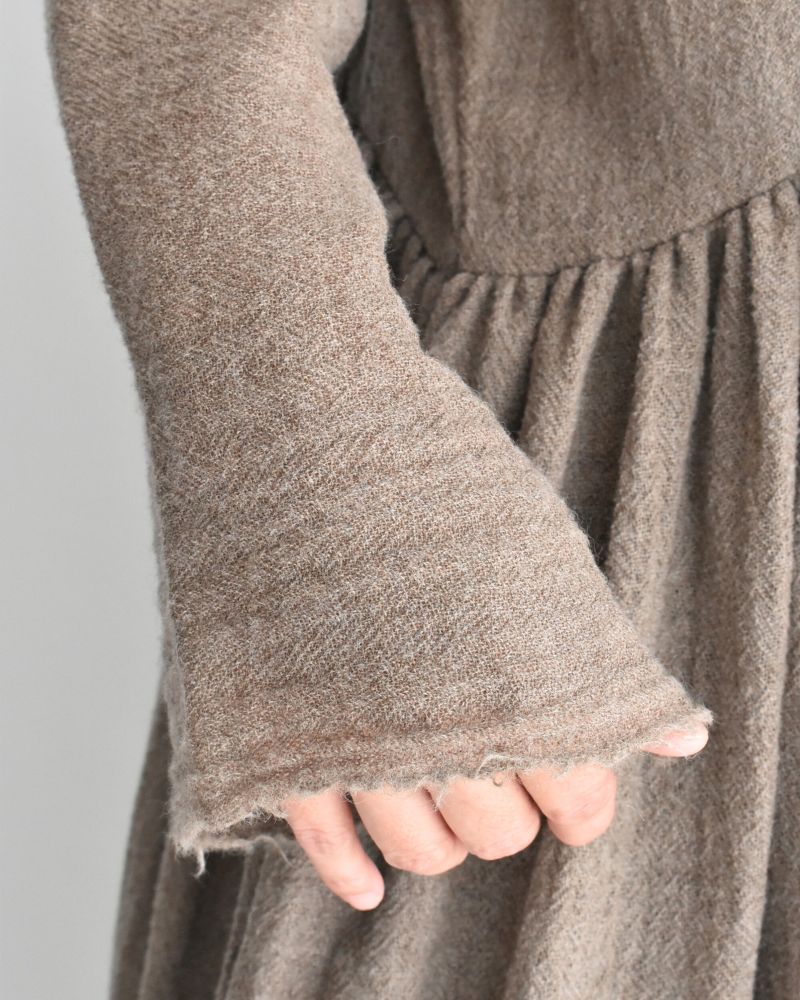 Side Gathered Dress in Mocha