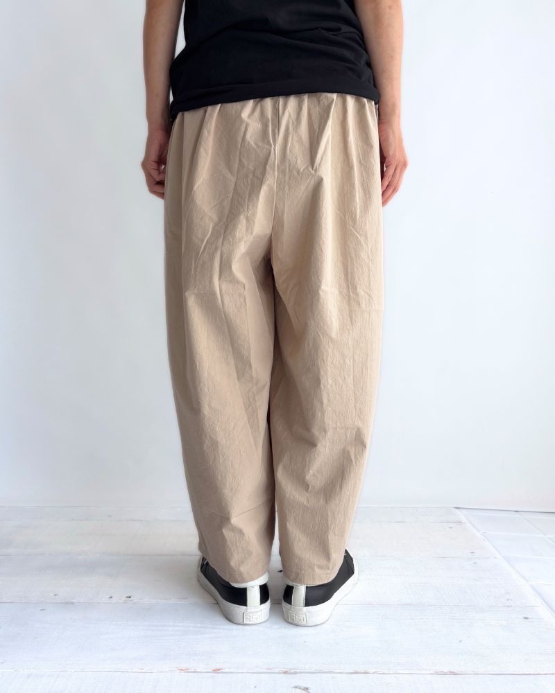 Relaxed Cotton Wide Pants in Beige